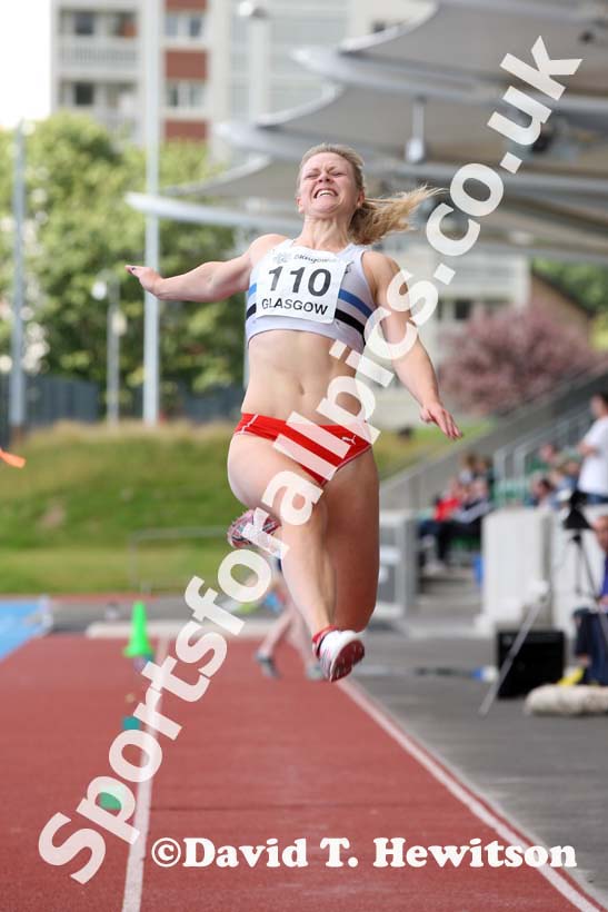 Lisa Ferguson 3rd in the long jump at the Scottish Championships, Scotstoun  Stadium, Glasgow.